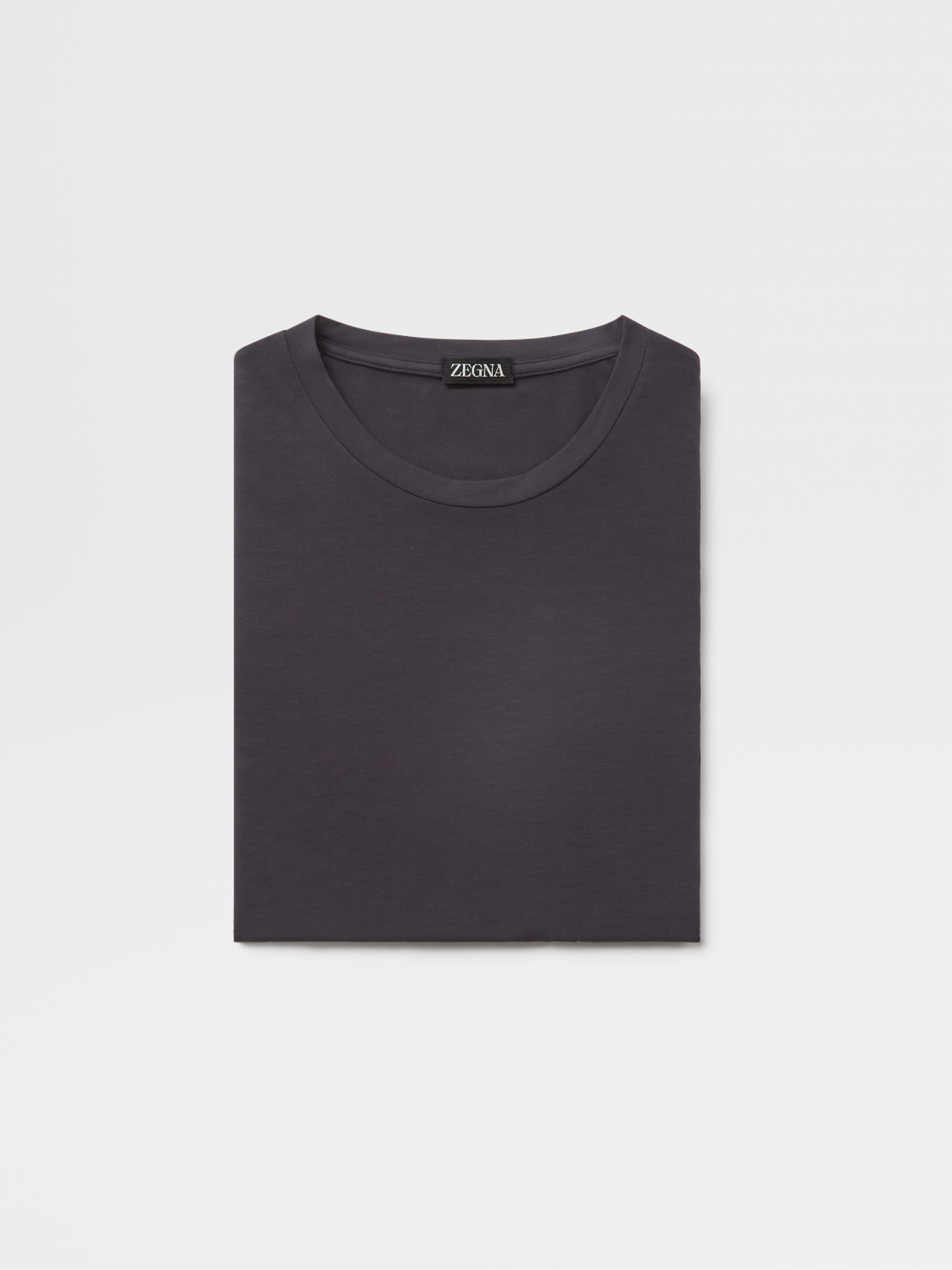 Navy Blue Stretch Modal Crewneck T-Shirt